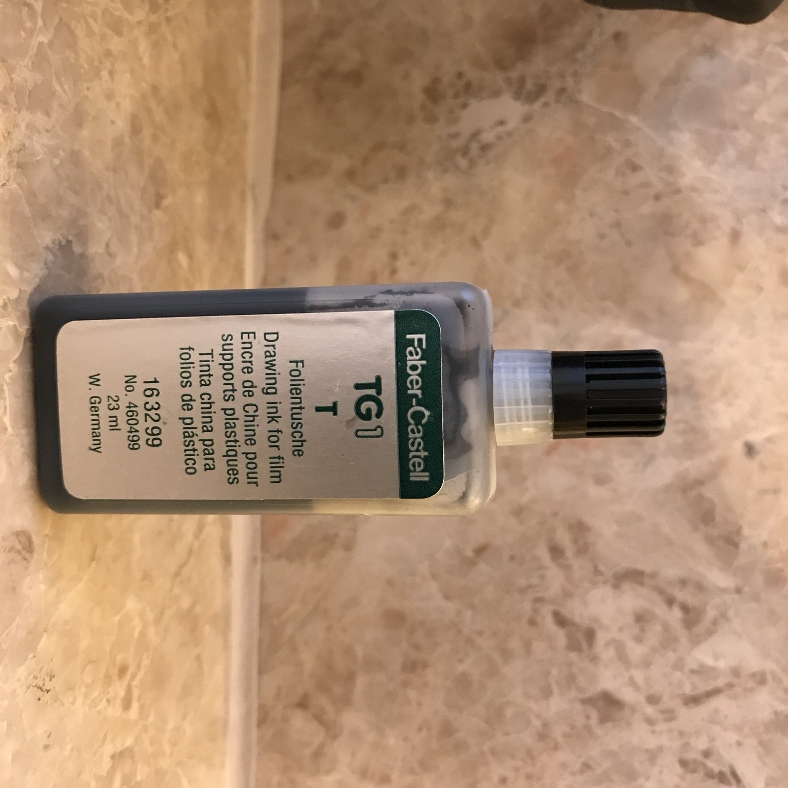 Bottle of Faber-Castell TG1 drawing ink